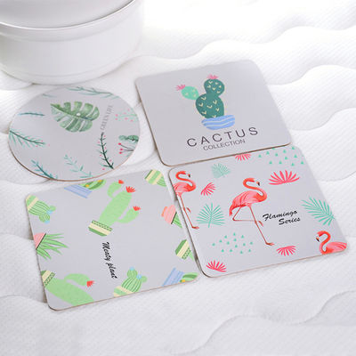 calidad  Absorbent Paper Promotional Drink Coasters / Custom Round Coasters For Drinks fábrica