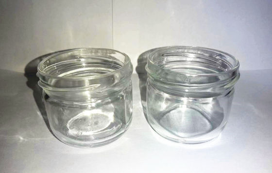 Jarrón de vidrio de caviar de alta transparencia estándar de 120 ml con tapa metálica