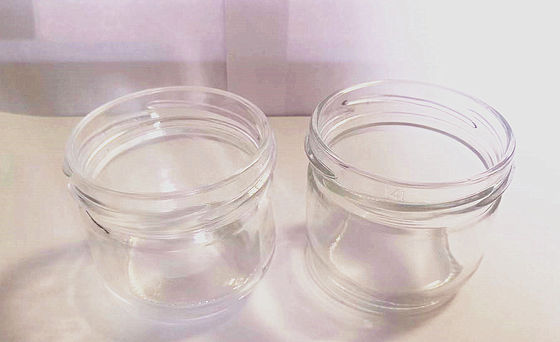 Jarrón de vidrio de caviar de alta transparencia estándar de 120 ml con tapa metálica