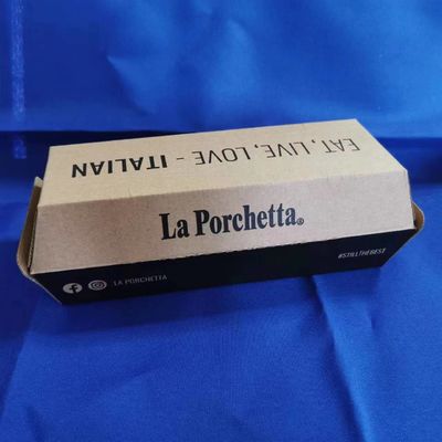 Caja de embalaje de hamburguesas, refrigerios y alimentos de cartón ondulado con diseño personalizado a un precio más barato
