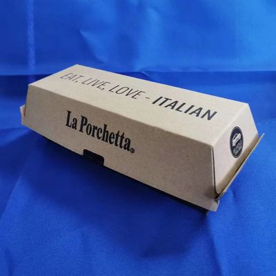 Caja de embalaje de hamburguesas, refrigerios y alimentos de cartón ondulado con diseño personalizado a un precio más barato