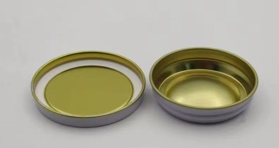 0.28 mm de calidad alimentaria de cartón de estaño de caviar embalaje de vacío 30g y 50g de lata vacía con tapa plana