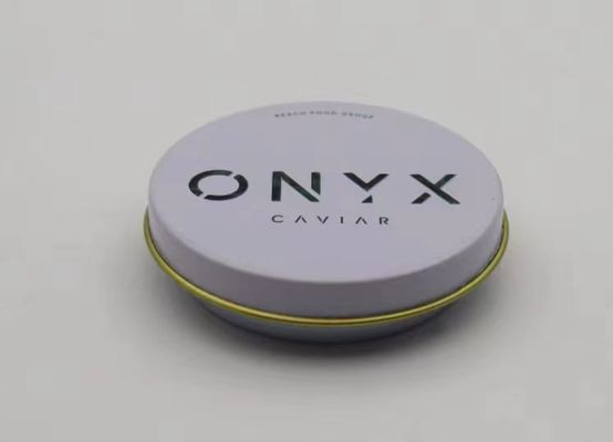 0.28 mm de calidad alimentaria de cartón de estaño de caviar embalaje de vacío 30g y 50g de lata vacía con tapa plana