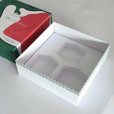 2024 nuevo diseño de queso helado de embalaje caja de regalo con bandeja interior blanca con tacto suave en la caja