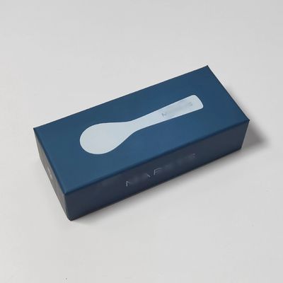 2024 Nuevo diseño cuchara de limpieza de caviar Caja de regalo con logotipo 140x50x38mm