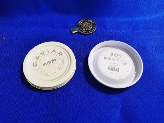 0.28 mm de calidad alimentaria de lata de caviar embalaje vacío lata de 10 g con impresión