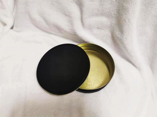 Envasado de calidad alimentaria 500 ml con negro mate en el interior de oro