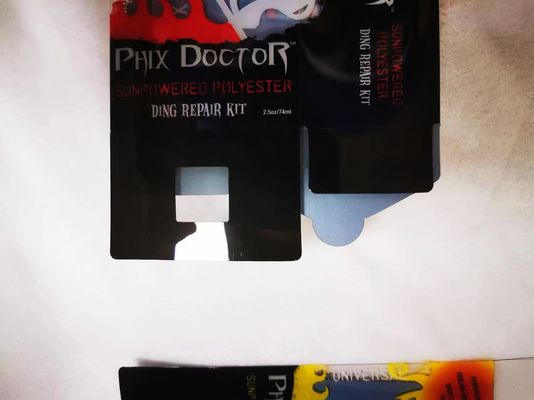 Bonito diseño de impresión caja de embalaje de plástico con buen diseño de fondo y colgante