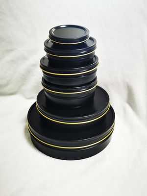 Envasado de calidad alimentaria 1000 ml/g 1 kg con negro mate en el interior de oro