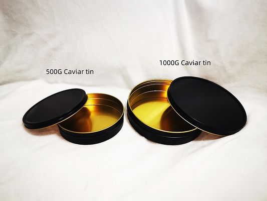 Envasado de calidad alimentaria 1000 ml/g 1 kg con negro mate en el interior de oro