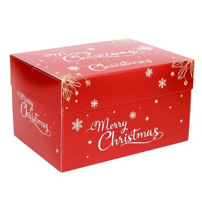 Caja de regalo de cartón para pastel de Navidad con superficie offset manual o superficie personalizada, ideal para productos de panadería y presentación de regalos