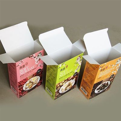 Caja de embalaje de papel recubierto de colores Plegable y envuelta Estilo de construcción