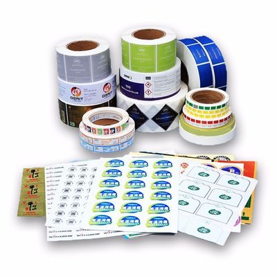 Logotipo de pegatinas comerciales de vinilo resistente al agua Impreso con papel / PVC / material para mascotas