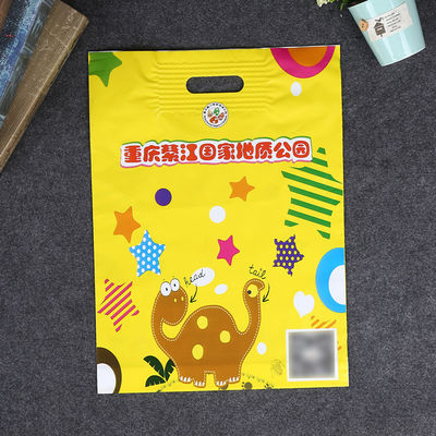 Material LDPE Bolsas de plástico impresas a medida, bolsas de mango perforadas reforzadas