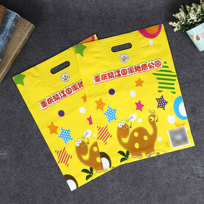 Material LDPE Bolsas de plástico impresas a medida, bolsas de mango perforadas reforzadas