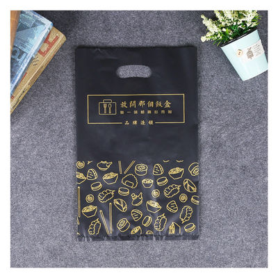 Material LDPE Bolsas de plástico impresas a medida, bolsas de mango perforadas reforzadas