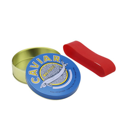 Embalaje redondo de caviar ligero, latas vacías de caviar 100g 125g 250g 500g
