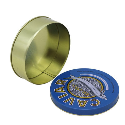 Embalaje redondo de caviar ligero, latas vacías de caviar 100g 125g 250g 500g