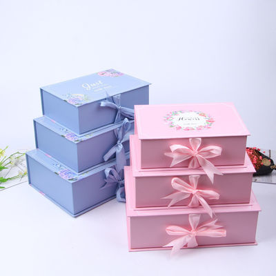 Caja de regalo de papel rígido personalizada, Cajas de regalo rectangulares con tapas
