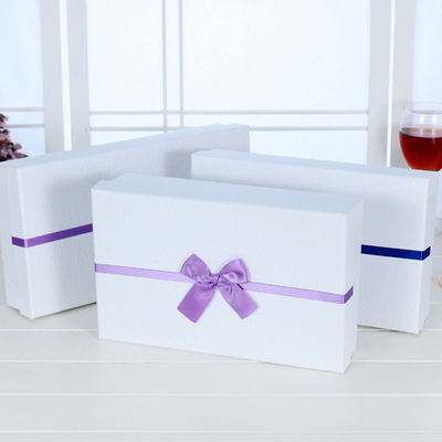 Cajas de regalo rígidas rectangulares hechas a mano, Cajas de embalaje de cartón rígido de papel personalizado