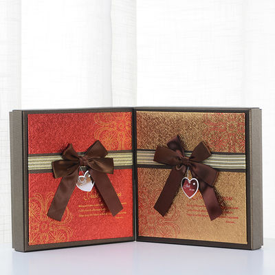 Elegante caja de chocolate de lujo de cartón