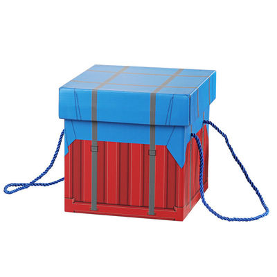 Cajas de embalaje de cartón decorativo con mango de cuerda de algodón / correa de PP
