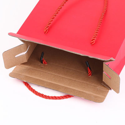 Cajas de vino de cartón reciclables, 2 botellas de vino caja de regalo bien sellada
