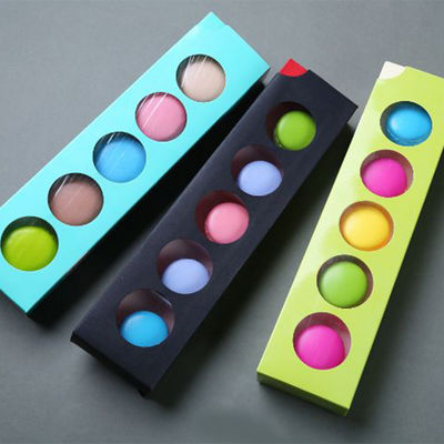 Elegantes cajas de embalaje de cajones, cajas de embalaje de macarrones plegables