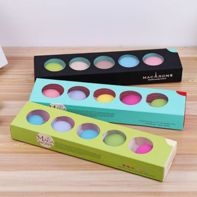 Elegantes cajas de embalaje de cajones, cajas de embalaje de macarrones plegables