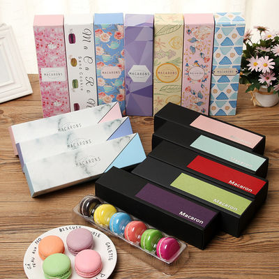 Envases de macarrones coloridos Caja de cajón de cartón, Envases de alimentos ecológicos
