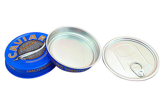 3.5oz 7oz Ring Pull Contenedor de embalaje de caviar, Caja de aluminio de caviar
