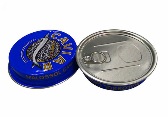 3.5oz 7oz Ring Pull Contenedor de embalaje de caviar, Caja de aluminio de caviar