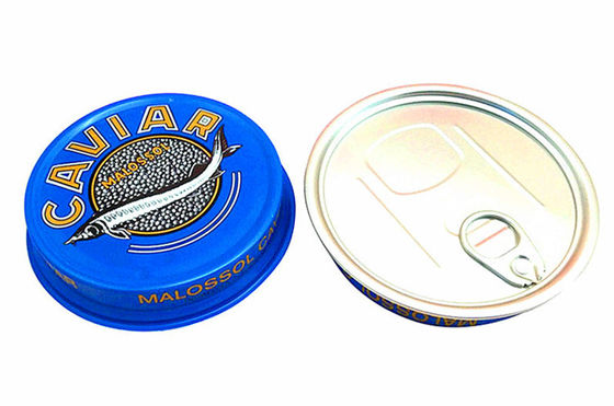 3.5oz 7oz Ring Pull Contenedor de embalaje de caviar, Caja de aluminio de caviar
