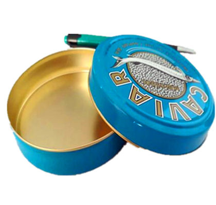 125g 250g Caviar Embalaje Caja de lata Color personalizado ISO 9001 aprobado