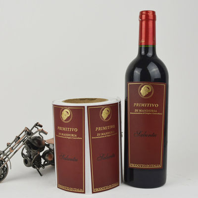 Etiquetas personalizadas de botellas de vino imprimibles Tamaño personalizado ISO 9001 aprobado