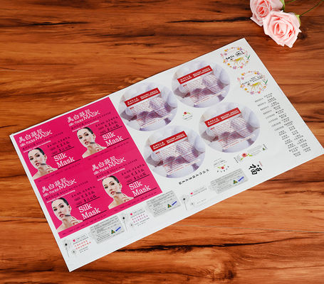 Etiquetas de logotipo de color completo pegatinas adhesivas fuertes para máscaras cosméticas para mujeres