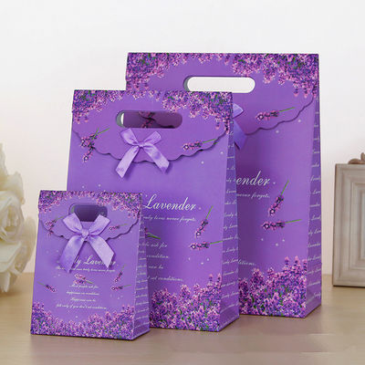 Bolsas de regalo de papel impresas a medida con cierre de velcro