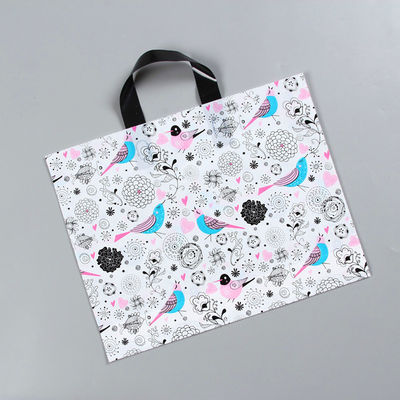 Centro comercial Bolsas de plástico impresas a medida Bolsas de bolsa con mango 1-8 colores impresos
