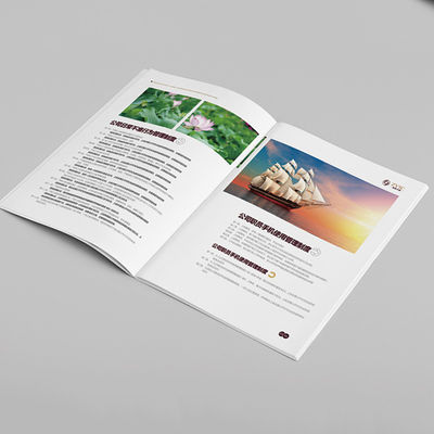 Papel de cubierta suave folletos a todo color Impresión de tarjetas personalizadas ISO 9001 aprobado