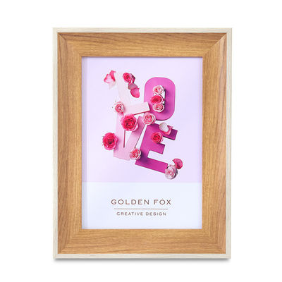 Marco de fotos personalizado de estilo americano, marcos de fotos de bodas de madera de 7 colores