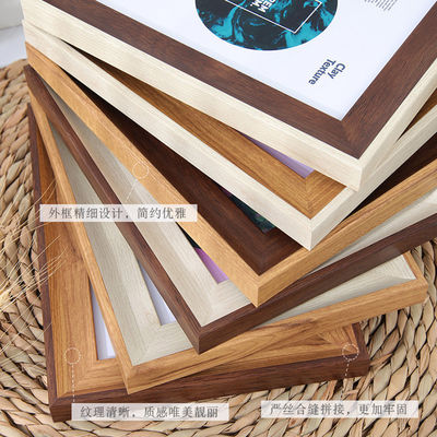 Marco de fotos personalizado de estilo americano, marcos de fotos de bodas de madera de 7 colores