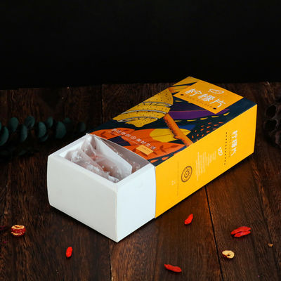 Caja de embalaje de alimentos impresa a medida, Caja de cajón de papel ligero para té