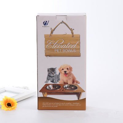 Caja de embalaje de papel rectangular personalizada, Cajas plegables de cartón para el cuenco de mascotas
