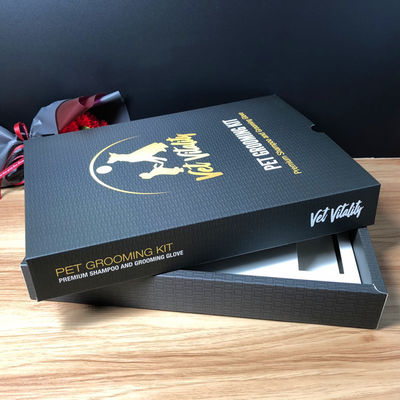 Caja de embalaje de papel ondulado reutilizable para el kit de cuidado de mascotas