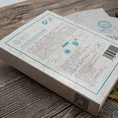 Máscara de seda de embalaje Cajas de embalaje de cartón con CMYK Color Dimensional estable