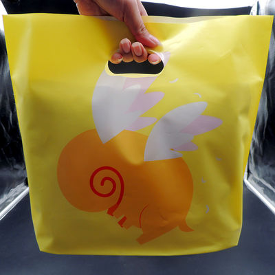 bolsas de plástico con mango, bolsas de plástico cortadas a presión para ir de compras