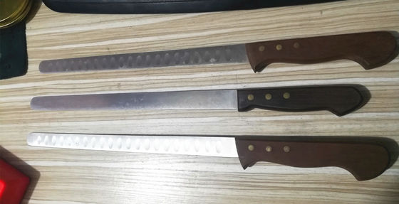 Cuchillo de queso con mango de madera de rosa puede imprimir logotipo