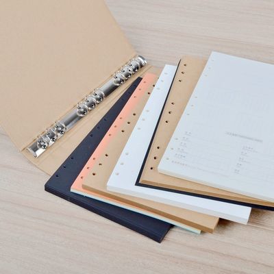 Revestimiento UV Carpeta de archivo de papel Kraft A6 A5 con anillo