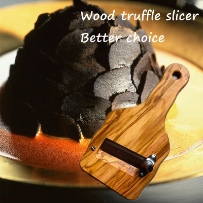 Cortador de trufas de queso de grado alimenticio Barbeador con mango de madera de rosa