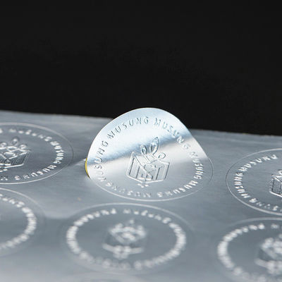 Etiquetas adhesivas de logotipo CMYK 3D de relieve impermeable para cosméticos